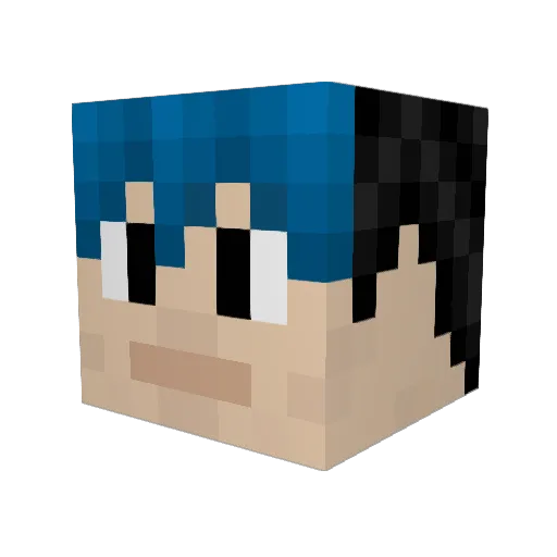 Tatochip Minecraft avatar head, 3D render