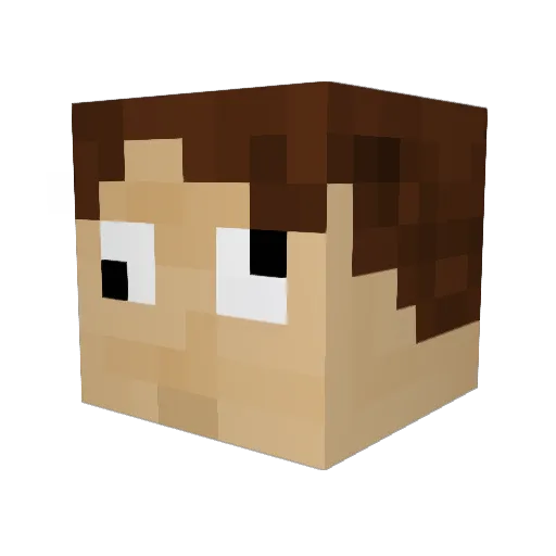 TatoeWedgie Minecraft avatar head, 3D render