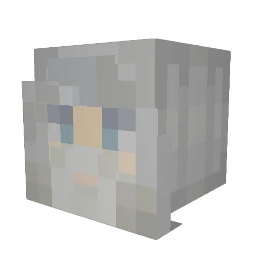Tatoes96 Minecraft avatar head, 3D render
