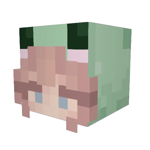 TatorToots Minecraft avatar head, 3D render