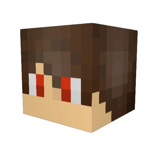 Tatsatminerc Minecraft avatar head, 3D render