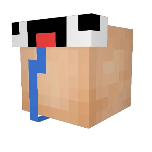 Tatschi121 Minecraft avatar head, 3D render