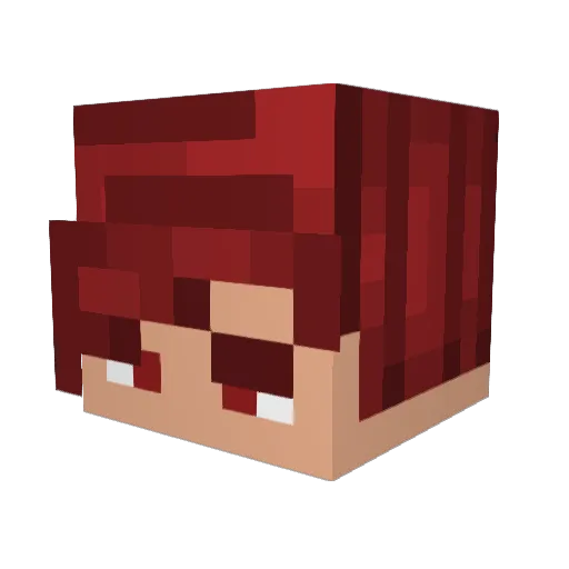 Tatsozuko Minecraft avatar head, 3D render
