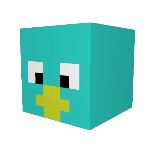 TatsuCH46 Minecraft avatar head, 3D render