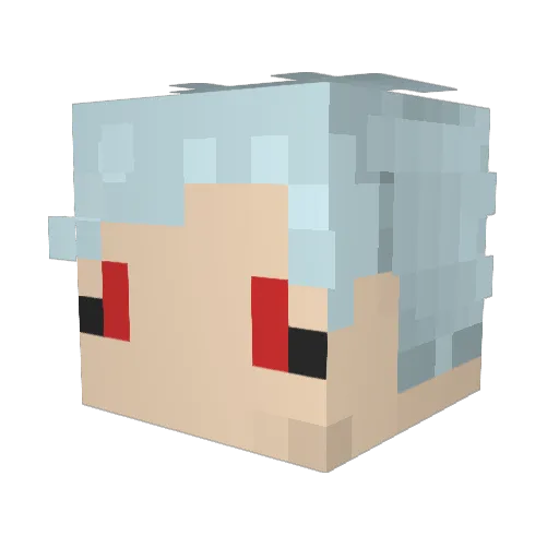 TatsuNaka Minecraft avatar head, 3D render