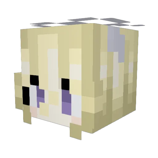 Tatsukitsune7 Minecraft avatar head, 3D render