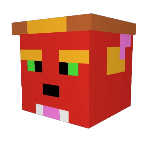 TatsunNoodle Minecraft avatar head, 3D render