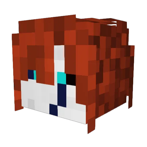 Tatsusuki Minecraft avatar head, 3D render