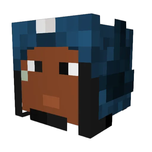 Tatsuya2x Minecraft avatar head, 3D render