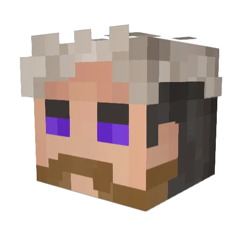 TatteredSteel Minecraft avatar head, 3D render