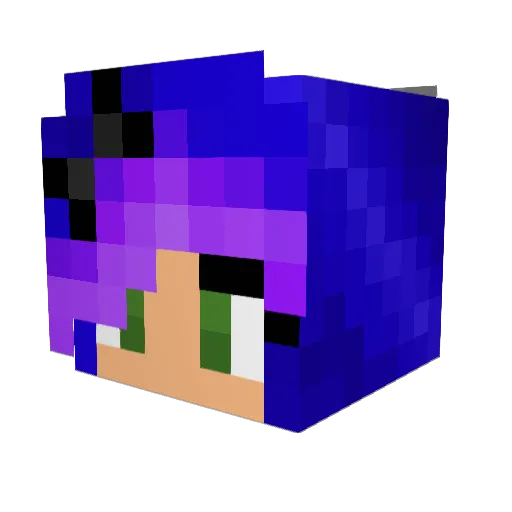TattooedRose Minecraft avatar head, 3D render