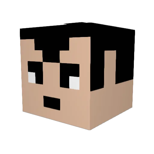 Tattsumaki Minecraft avatar head, 3D render