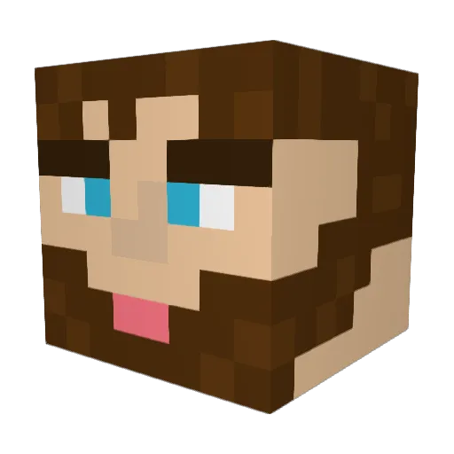 Tatty_Bojangles Minecraft avatar head, 3D render