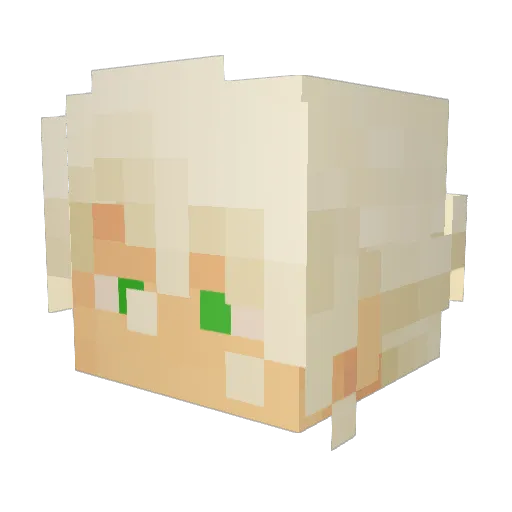 Tatunic Minecraft avatar head, 3D render