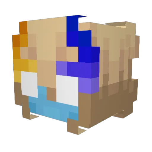 TatunkaTT Minecraft avatar head, 3D render