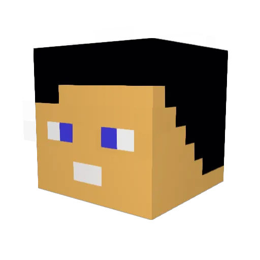 Tatura Minecraft avatar head, 3D render