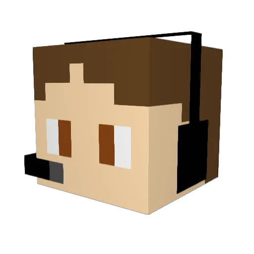 Tatzz_ Minecraft avatar head, 3D render