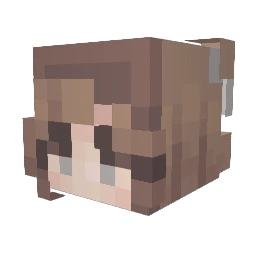 TauTheCow Minecraft avatar head, 3D render