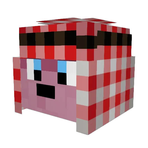 Taub Minecraft avatar head, 3D render