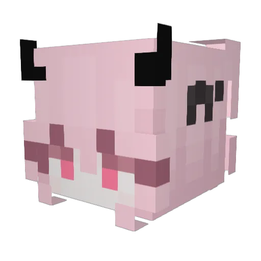 Taucita Minecraft avatar head, 3D render