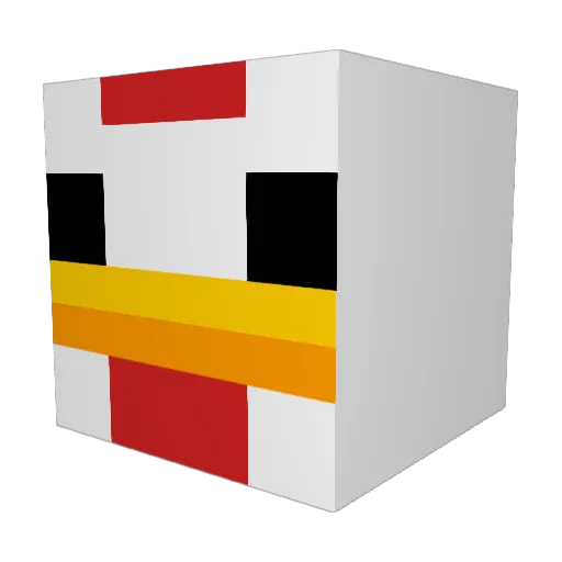 Taufox Minecraft avatar head, 3D render