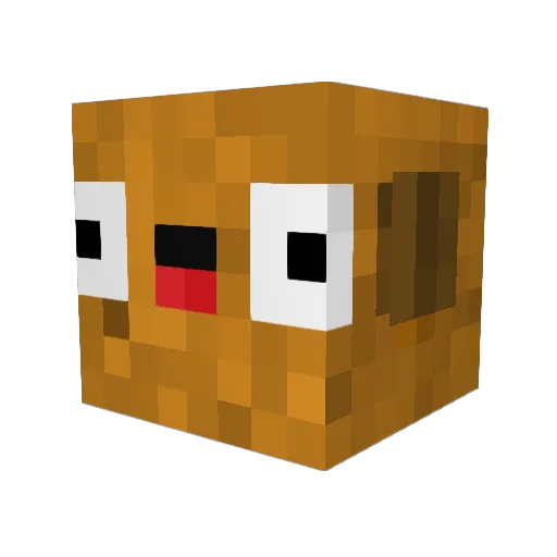 Tauling Minecraft avatar head, 3D render