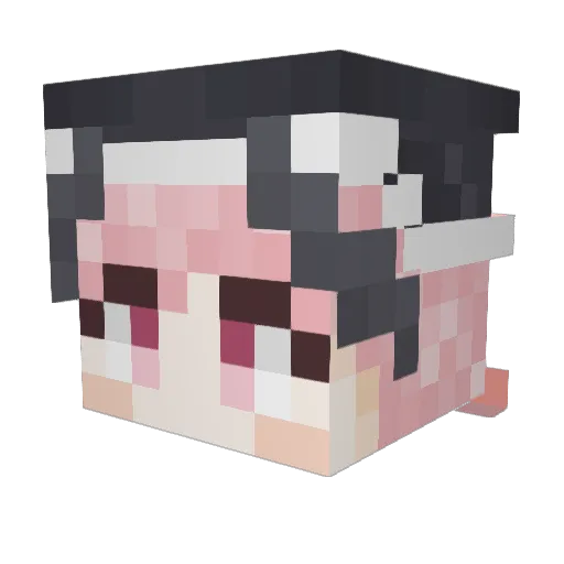 TaunTK Minecraft avatar head, 3D render