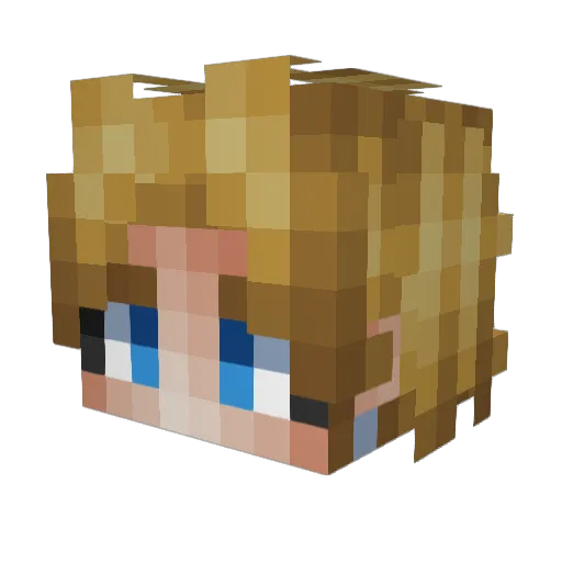 Taunui Minecraft avatar head, 3D render