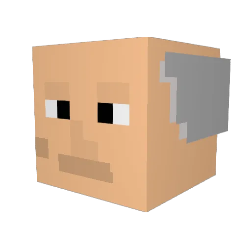 Tauri Minecraft avatar head, 3D render
