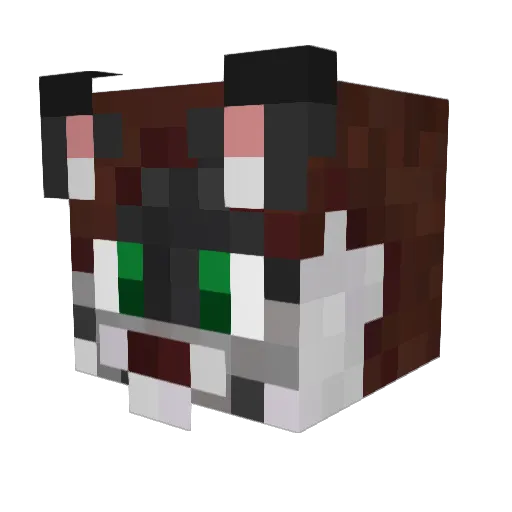 Taurias Minecraft avatar head, 3D render