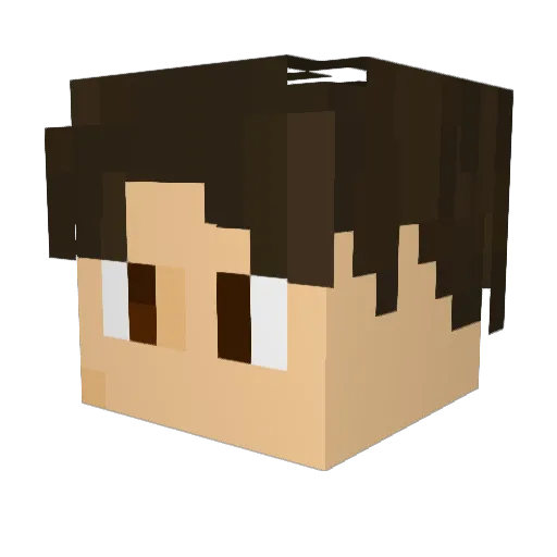 Taurila Minecraft avatar head, 3D render