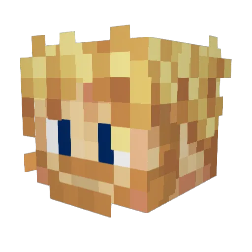 Tauron6 Minecraft avatar head, 3D render