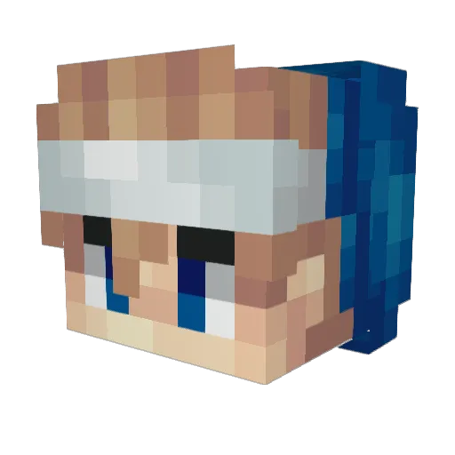 Tausopy Minecraft avatar head, 3D render