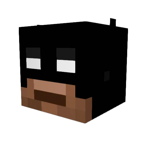 Taustrone Minecraft avatar head, 3D render