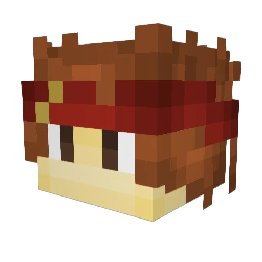 Tauzar Minecraft avatar head, 3D render