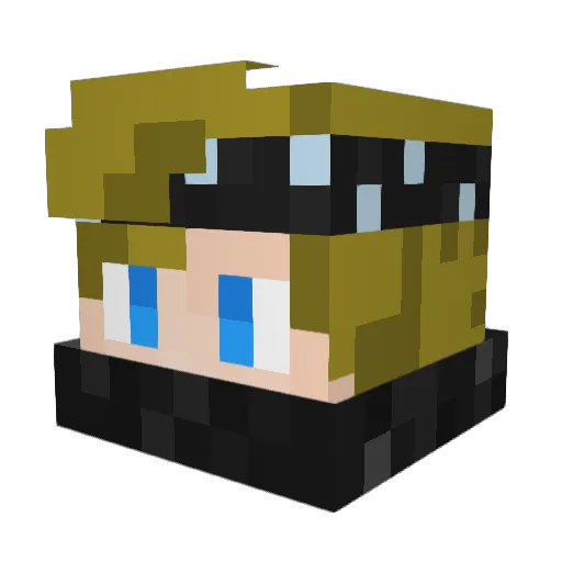 Tav0r Minecraft avatar head, 3D render
