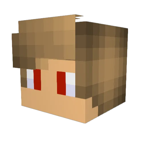 Tavex7 Minecraft avatar head, 3D render