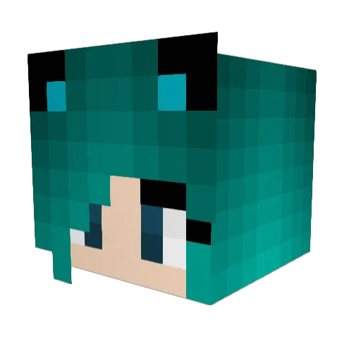 Tavina Minecraft avatar head, 3D render