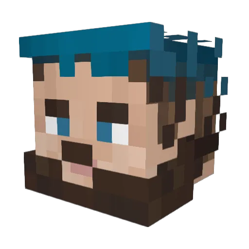 Tavos_ Minecraft avatar head, 3D render