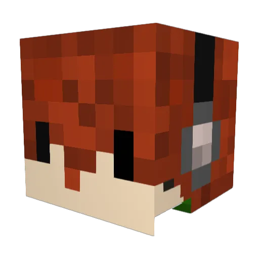 Tavren Minecraft avatar head, 3D render