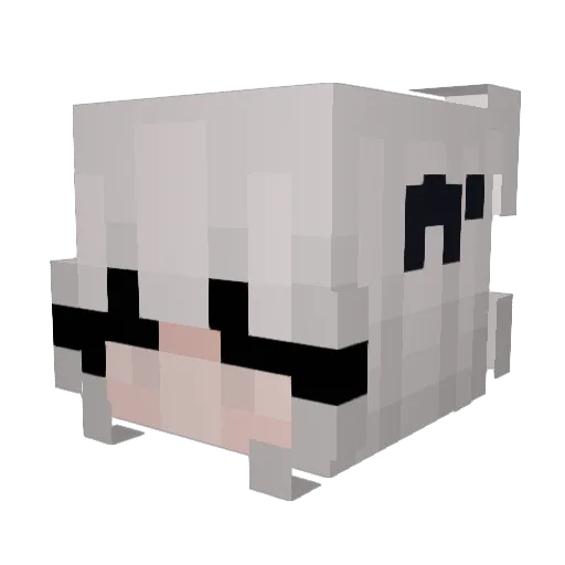 TavukluRamen Minecraft avatar head, 3D render