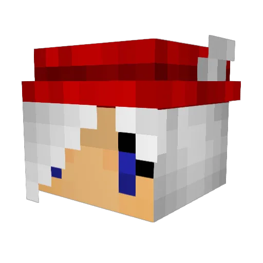 Tawals Minecraft avatar head, 3D render