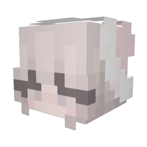 Tawellt Minecraft avatar head, 3D render