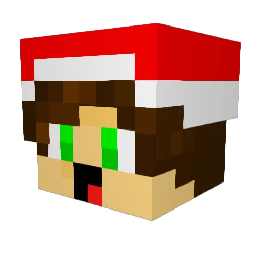 Tawmuss Minecraft avatar head, 3D render