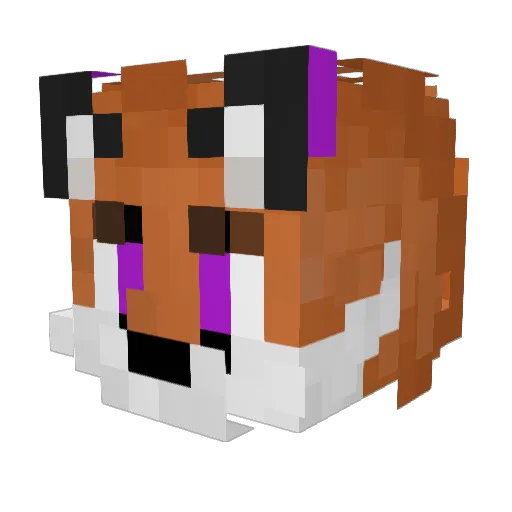 Tawxy Minecraft avatar head, 3D render