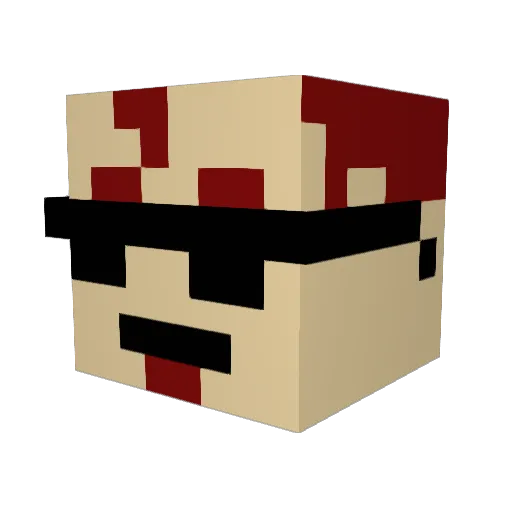 TaxEvedar74 Minecraft avatar head, 3D render
