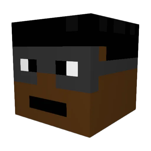 TaxMC Minecraft avatar head, 3D render