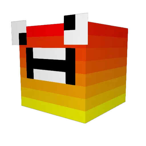TaxMoney Minecraft avatar head, 3D render