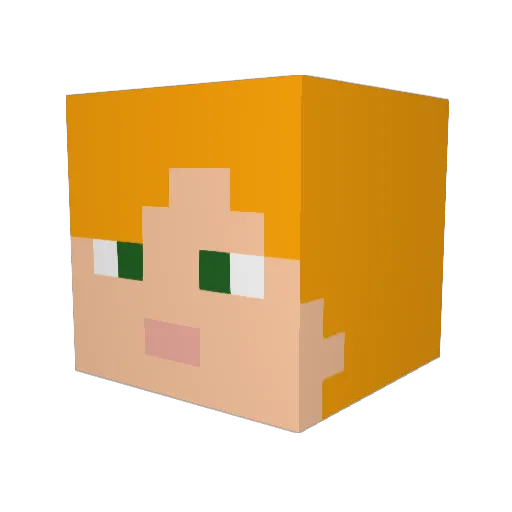 TaxPayerMoney Minecraft avatar head, 3D render