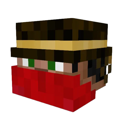 Taxi_drivers Minecraft avatar head, 3D render